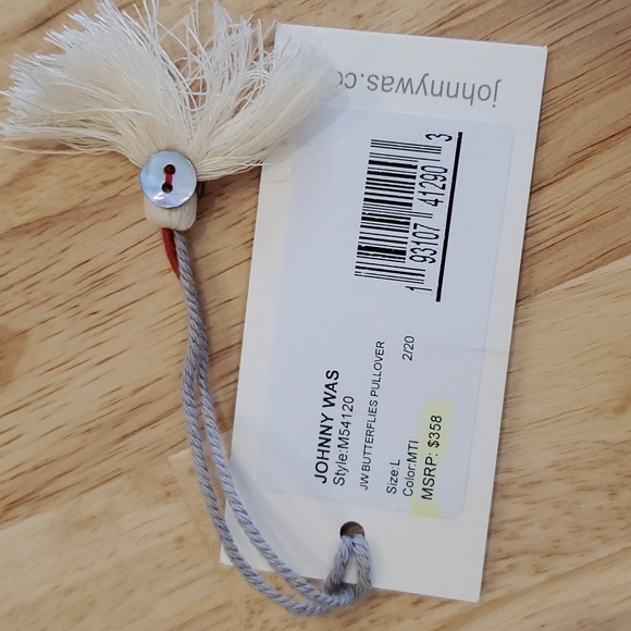 JOHNNY WAS Butterflies Pullover L - Picture 7 of 7